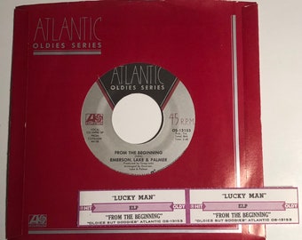 Emerson, Lake & Palmer / From The Beginning and Lucky Man / Atlantic 45rpm / Mint!