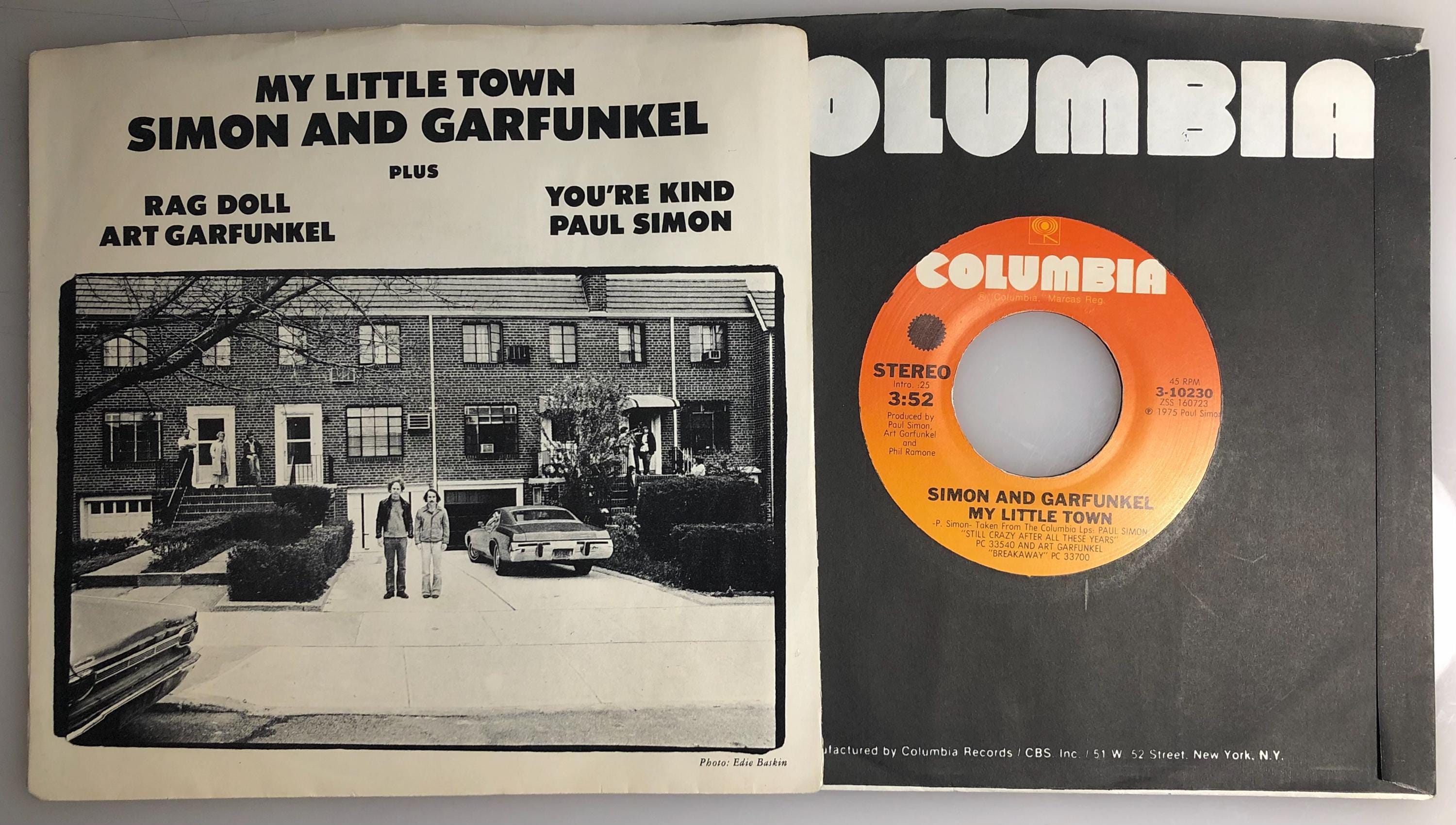 Simon & Garfunkel – My Little Town プロモ7\" Simon & Garfunkel – My Little Town – Vinyl (7