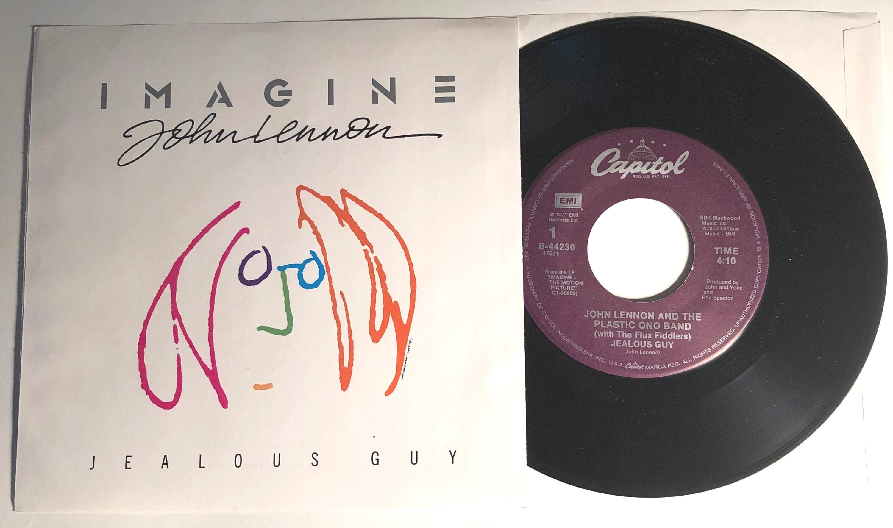 ジョン・レノン「Jealous Guy」1988年 45回転レコード＆ピクチャー 
