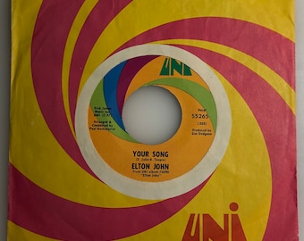 Elton John / Your Song / Original 1970 pressing / US 45 & UNI sleeve / NM+