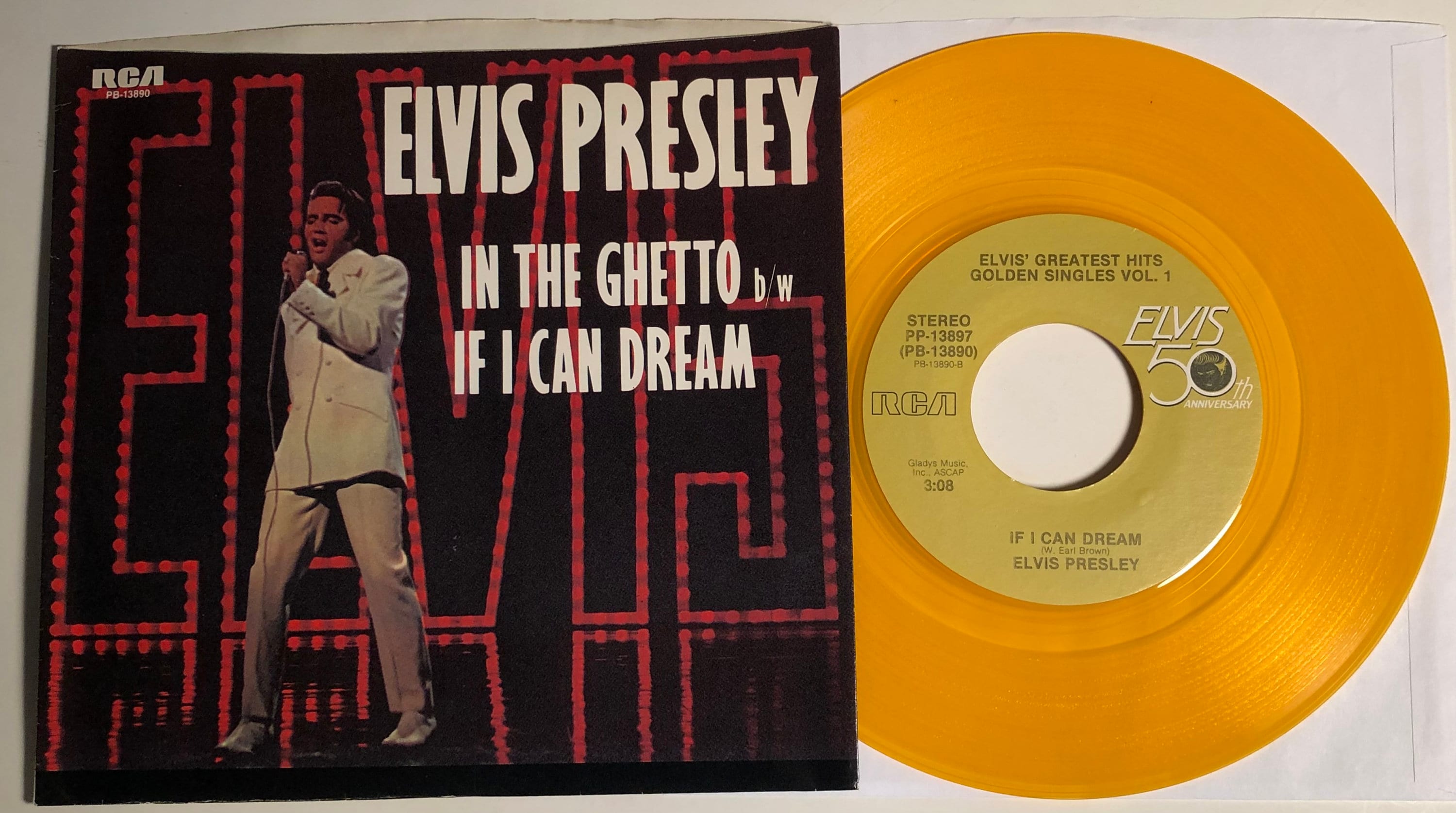 Elvis Presley / in the Ghetto & If I Can Dream / 1985 45rpm and