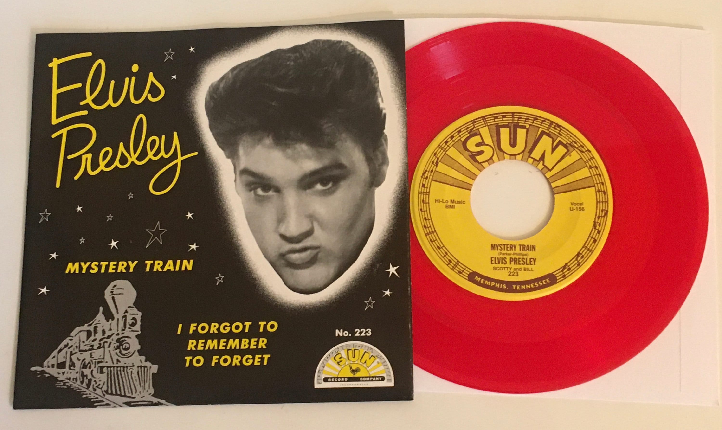 Elvis Presley / Mystery Train / SUN Vinyl 45 With Picture - Etsy
