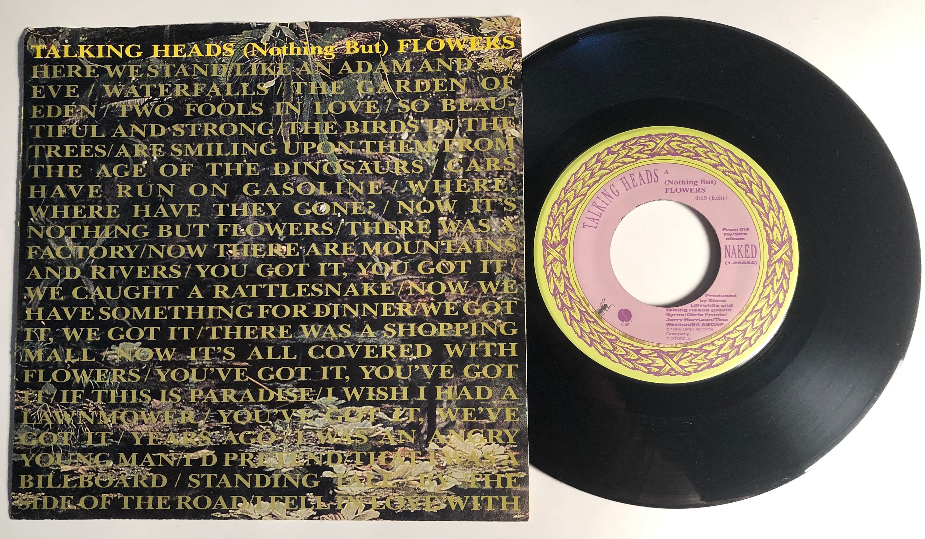 トーキング・ヘッズ レコード　シュリンクあり トーキング・ヘッズ / Nothing But Flowers and Ruby Dear / 45回転