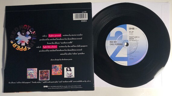 Red Hot Chili Peppers 1989USオリジナル盤 Red Hot Chili Peppers / Higher Ground / 1989 EMI UK 45 & PS