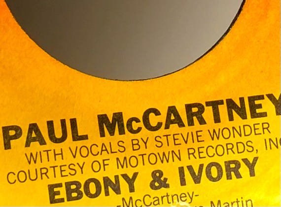 Paul Mccartney / Ebony and Ivory - Rare Ampersand (&) Pressing