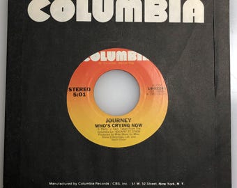 Journey (con Steve Perry) / Who's Crying Now / 1981 Columbia 45 rpm / NM