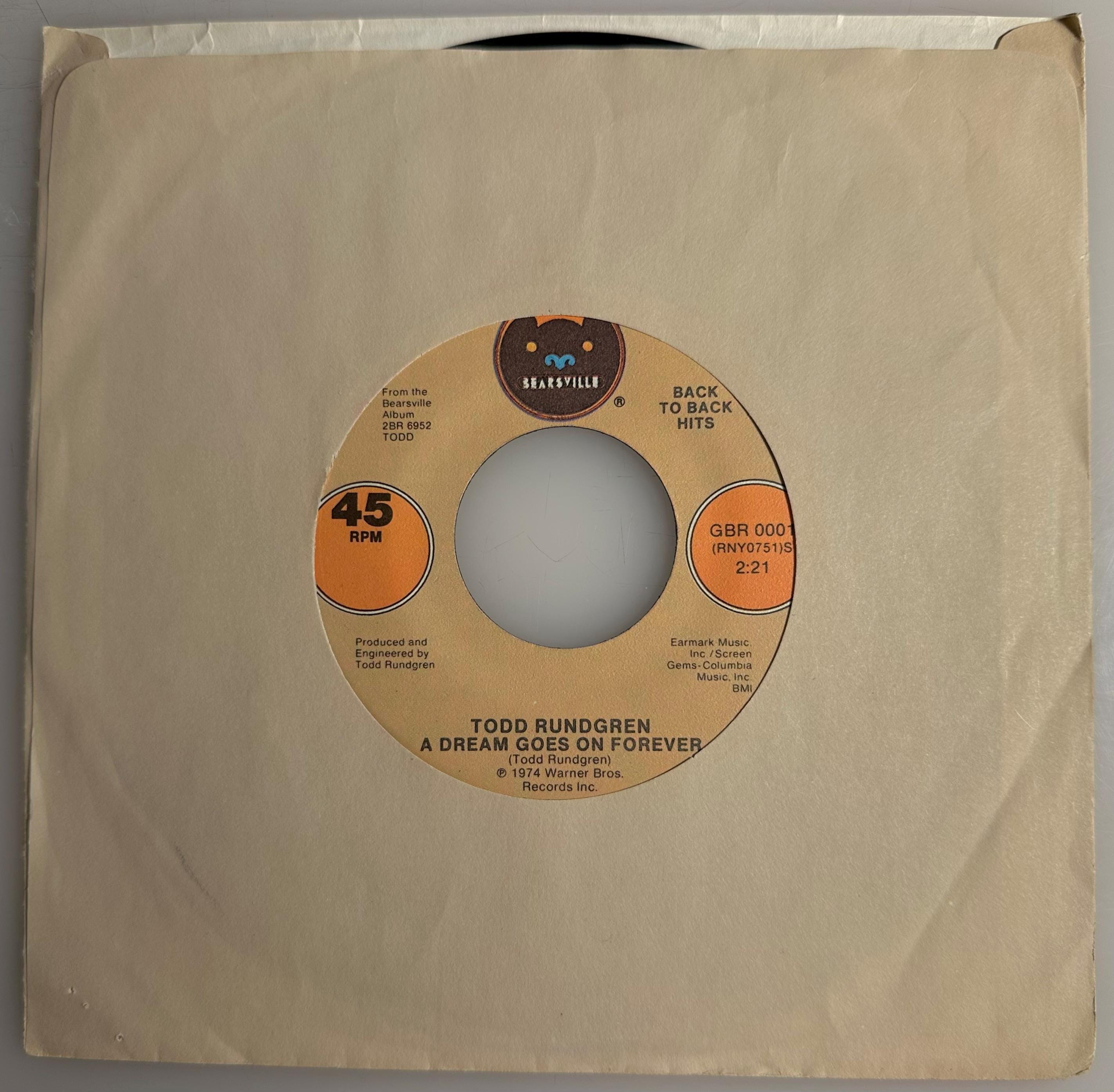 Todd Rundgren / Hello It's Me (1972 Popular Version) / Bearsville