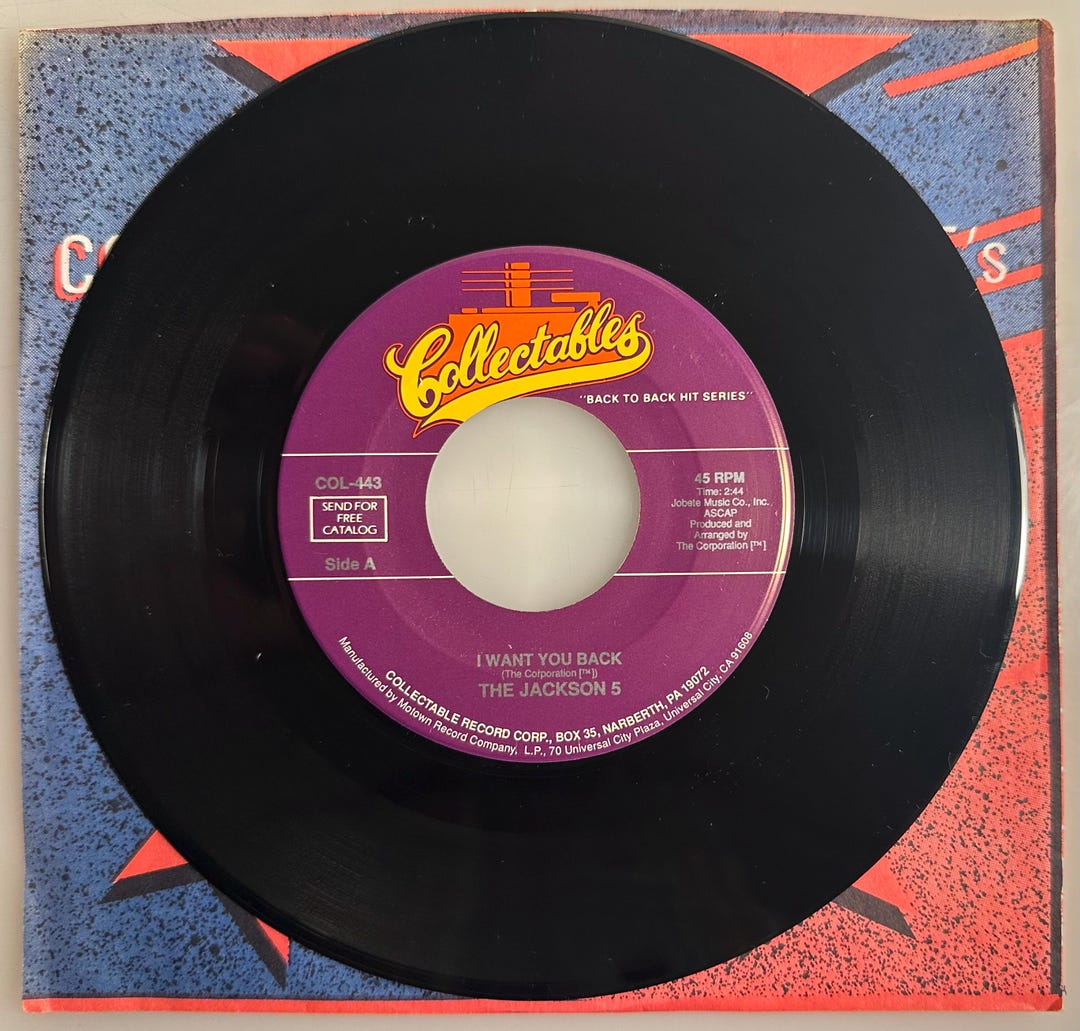 The Jackson 5 / I Want You Back & ABC / 45 RPM / NM+ - Etsy