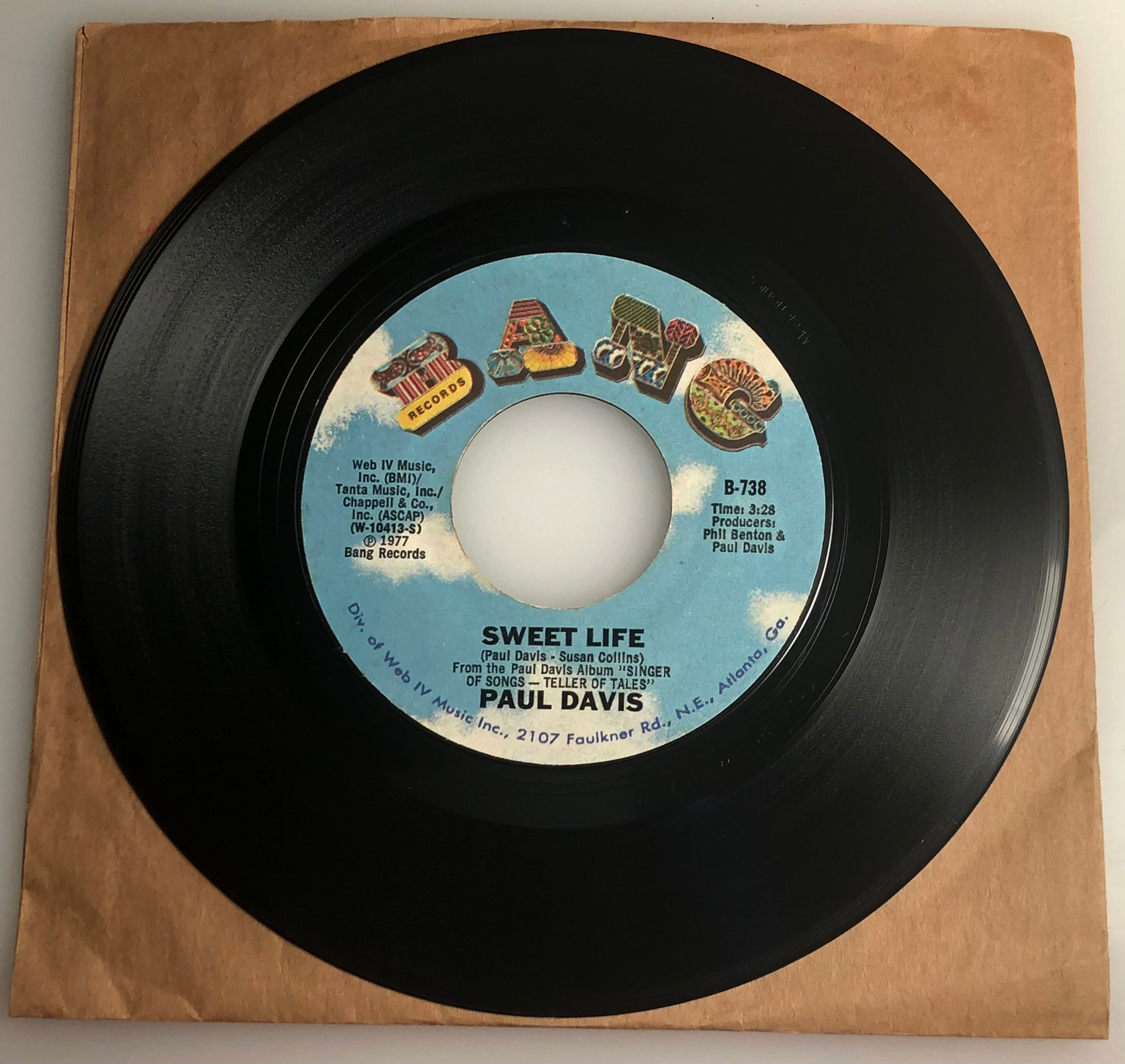 Paul Davis / Sweet Life / Bang 1977 45 / NM - Etsy