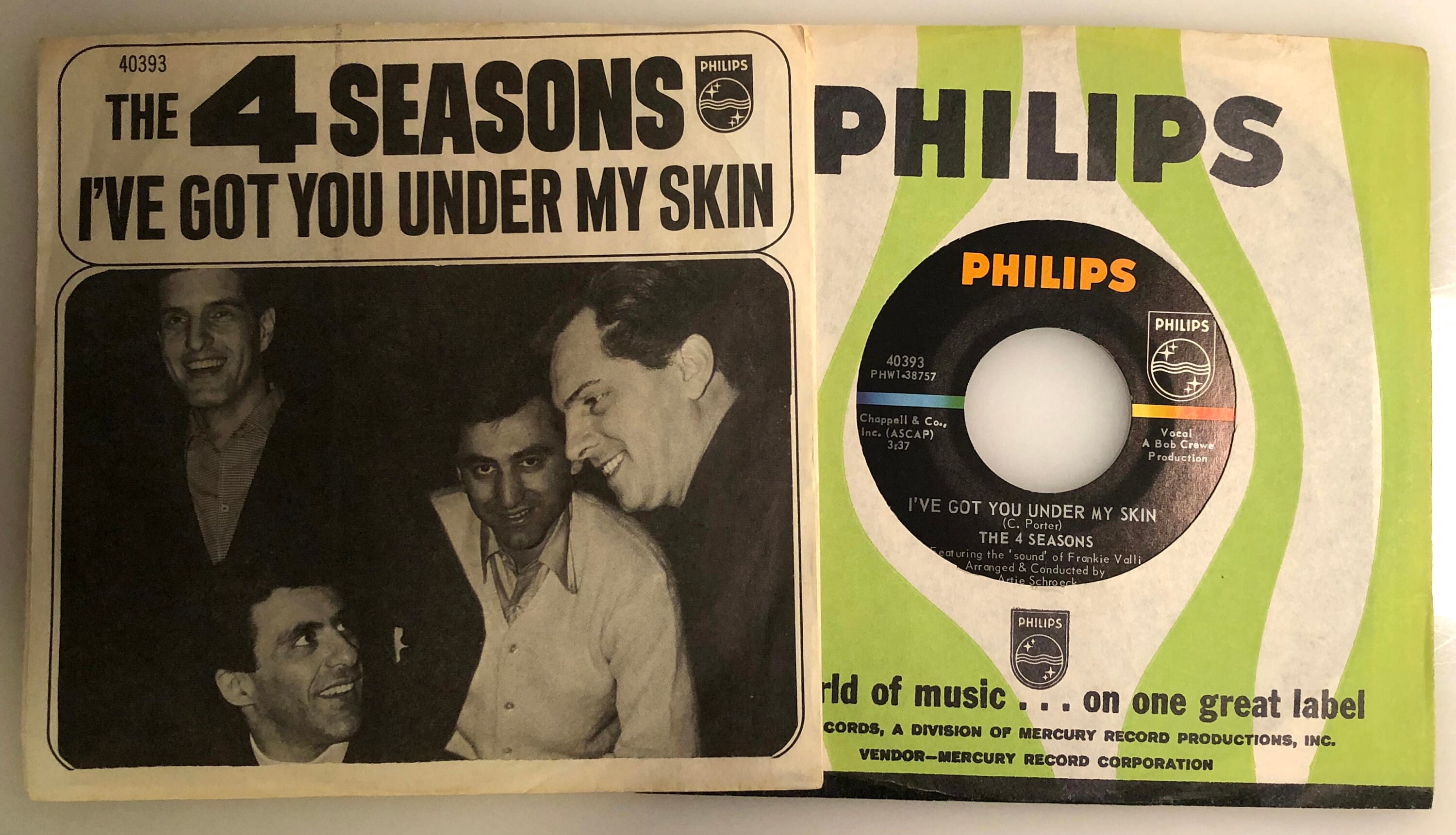 The 4 Seasons 'i've Got You Under My Skin' 1966 Philips 45rpm - Etsy