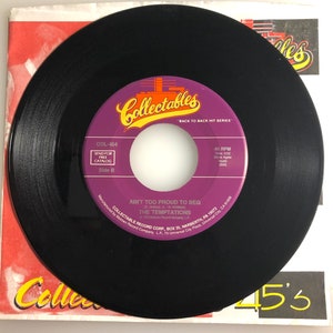 The Temptations / Ain&#39;t Too Proud To Beg & Get Ready / 45rpm / NM