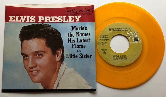 Elvis Presley 1985 45rpm: His Latest Flame, Little Sister - Mint