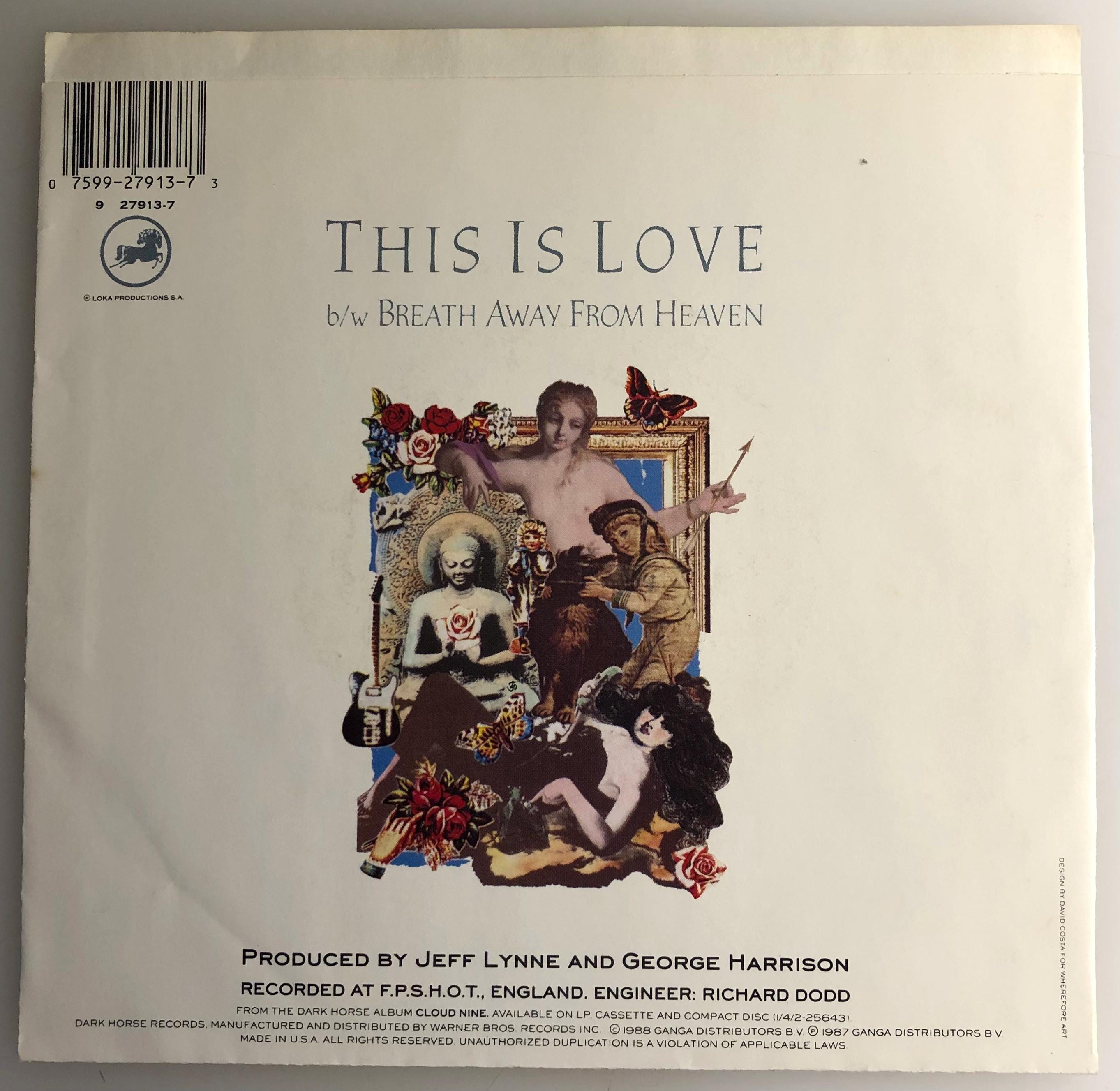 e Harrison　This Is Love　貴重盤 CDシングル George Harrison - This is Love 45 Vinyl Record - 1987 Dark Horse W