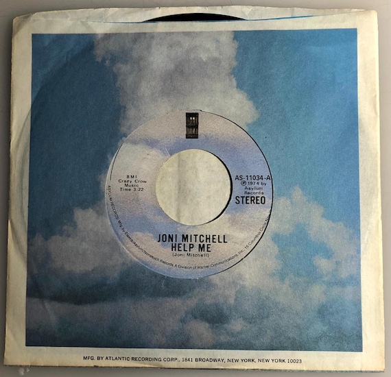JONI MITCHELL サイン入り　レコード Joni Mitchell / Help Me / 1974 45 W Asylum Sleeve / NM- - Etsy