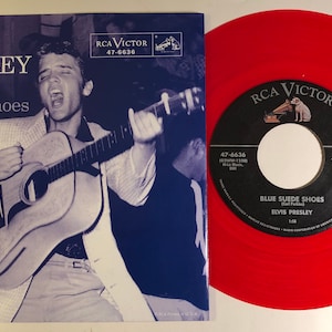 Elvis Presley / Blue Suede Shoes & Tutti Frutti / RCA Red Vinyl 45 w PS / Mint