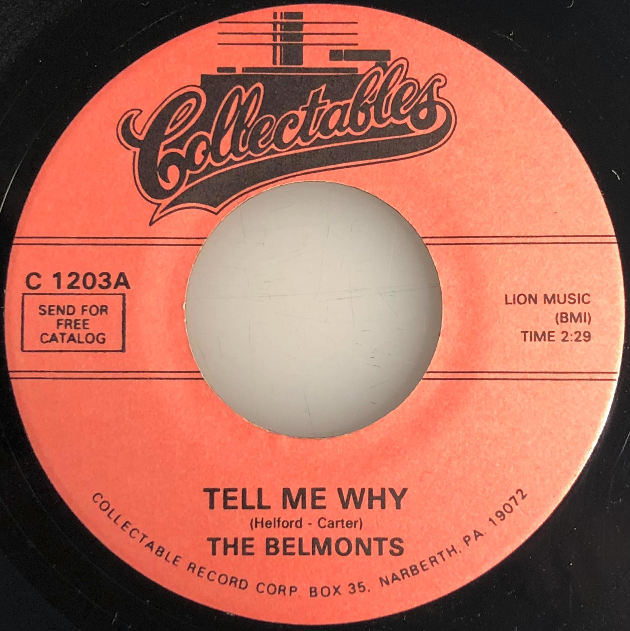 The Belmonts / Tell Me Why / 45rpm / NM+ - Etsy