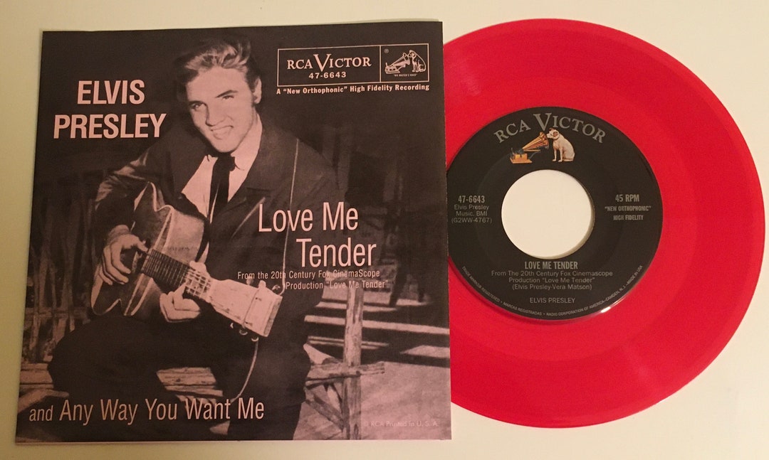 Elvis Presley: Love Me Tender RCA Red Vinyl 45 - Mint Condition - Etsy