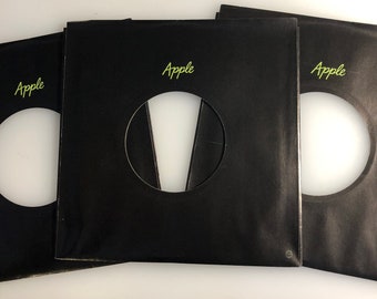 3 copertine originali Apple Records per 45 giri (versione americana) / relative ai Beatles / Solo copertine - Nessun disco / In ottime condizioni!