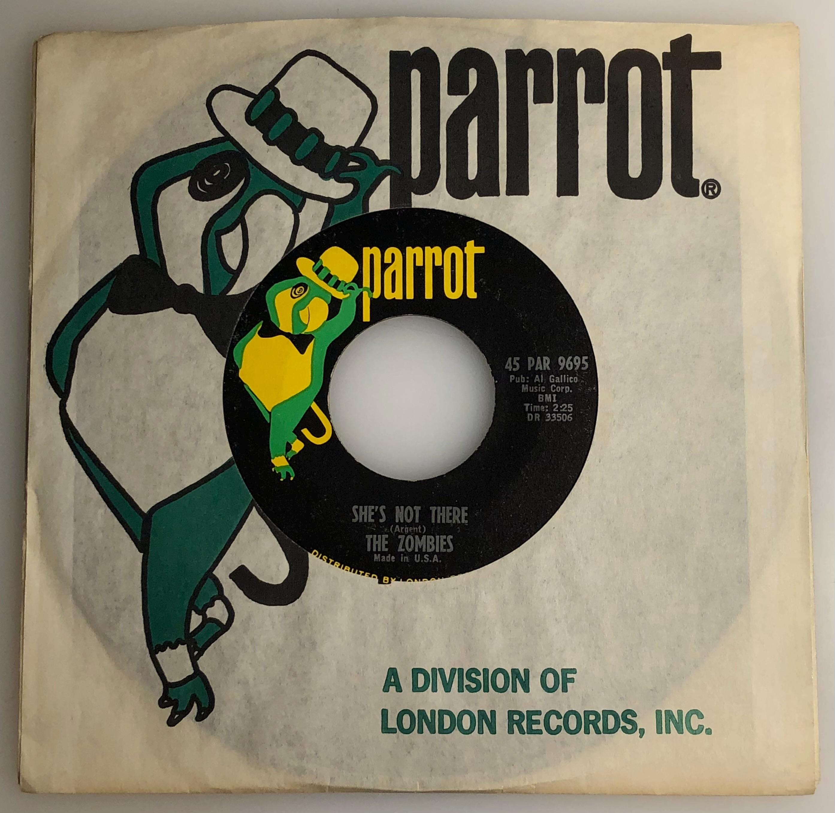 The Zombies / She's Not There / Original 1964 US Parrot 45rpm / NM