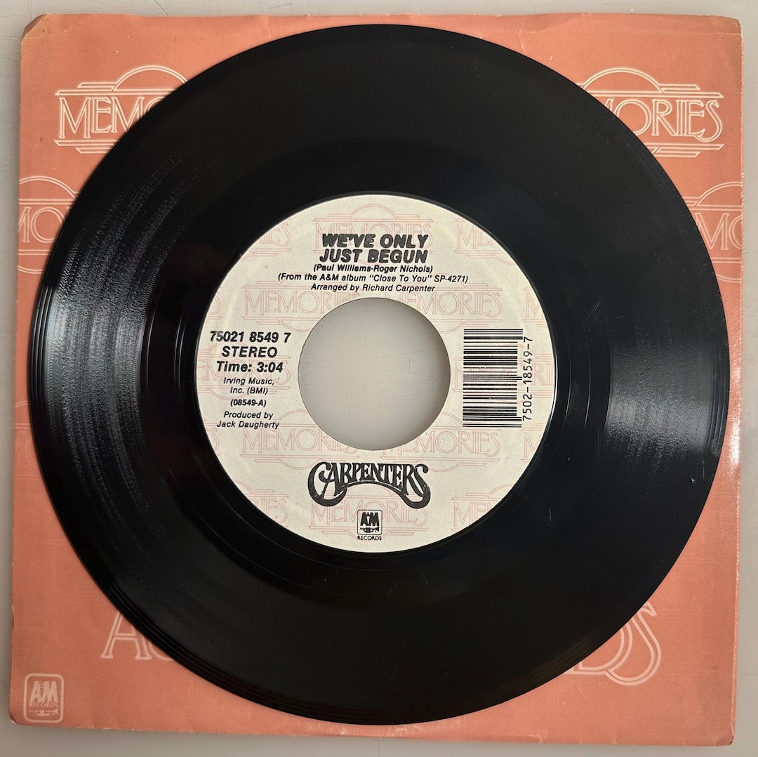Carpenters / We've Only Just Begun and for All We Know / A&M 45rpm / NM