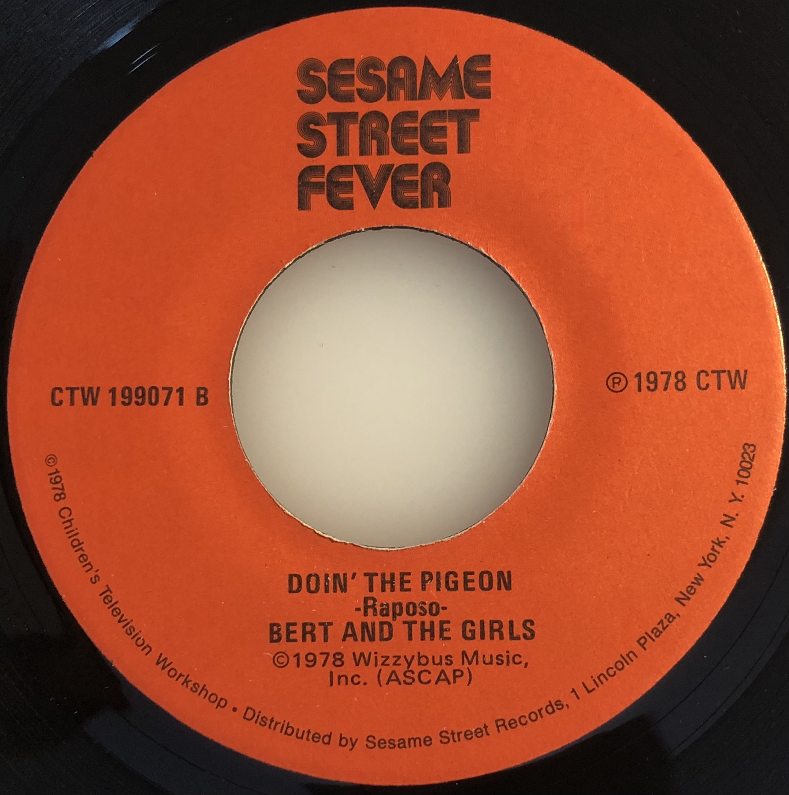 Sesame Street Fever 45rpm Vinyl: Rubber Duckie Disco, 1978