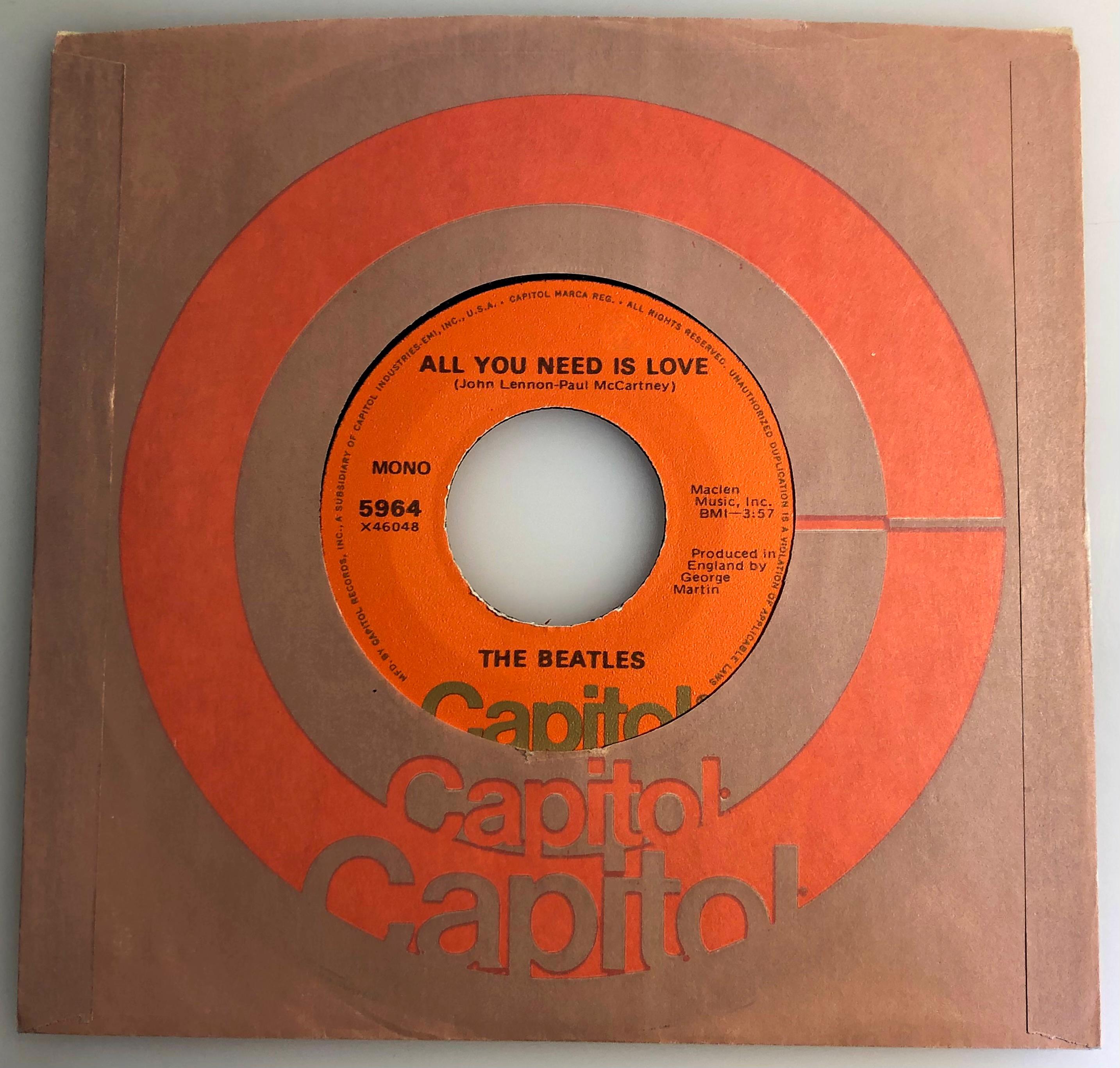 ビートルズ:All You Need Is Love / 1976年 レコード 45インチ ビートルズ:All You Need Is Love / 1976年 レコード 45インチ