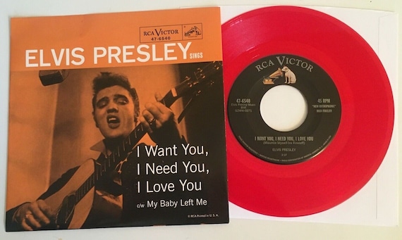 Elvis Presley / I Want You, I Need You, I Love You / Red Vinyl 45