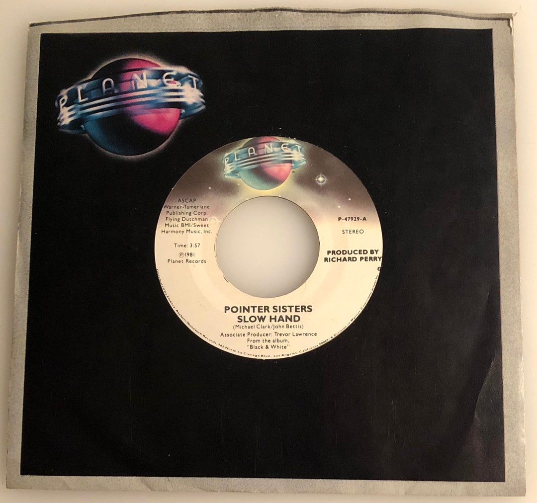 The pointer sisters slow hand 1981 planet 45rpm mint etsy