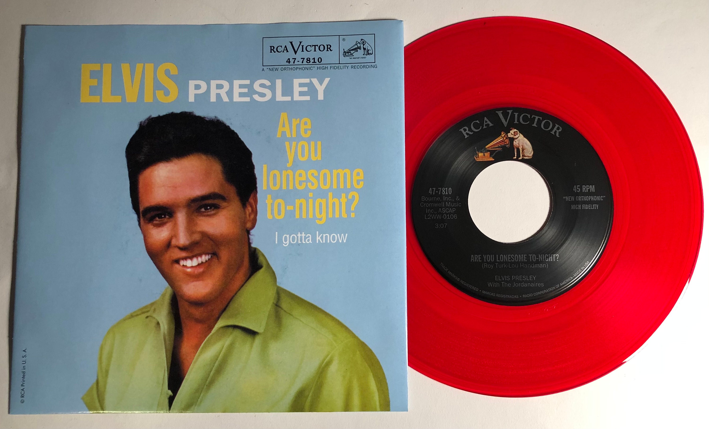 Elvis Presley / Are You Lonesome To-night & I Gotta Know / RCA Red Vinyl 45 W PS / Mint - Etsy New Zealand