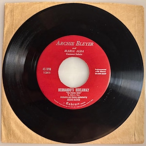 Rare: Hernando's Hideaway / Archie Bleyer / 1954 Tango Vinyl 45 / NM