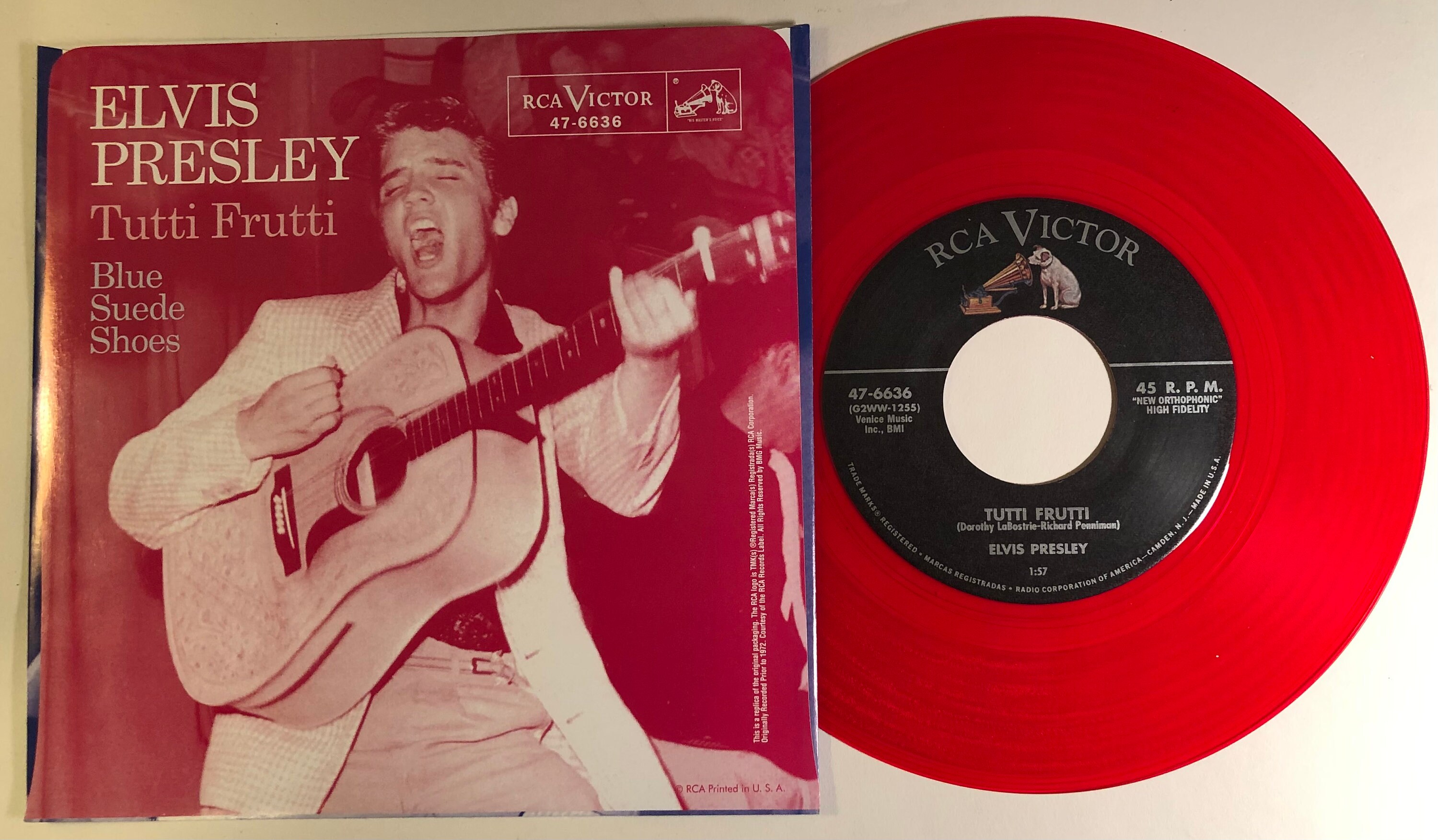 Elvis Presley / Blue Suede Shoes & Tutti Frutti / RCA Red Vinyl 45 W PS /  Mint - Etsy New Zealand
