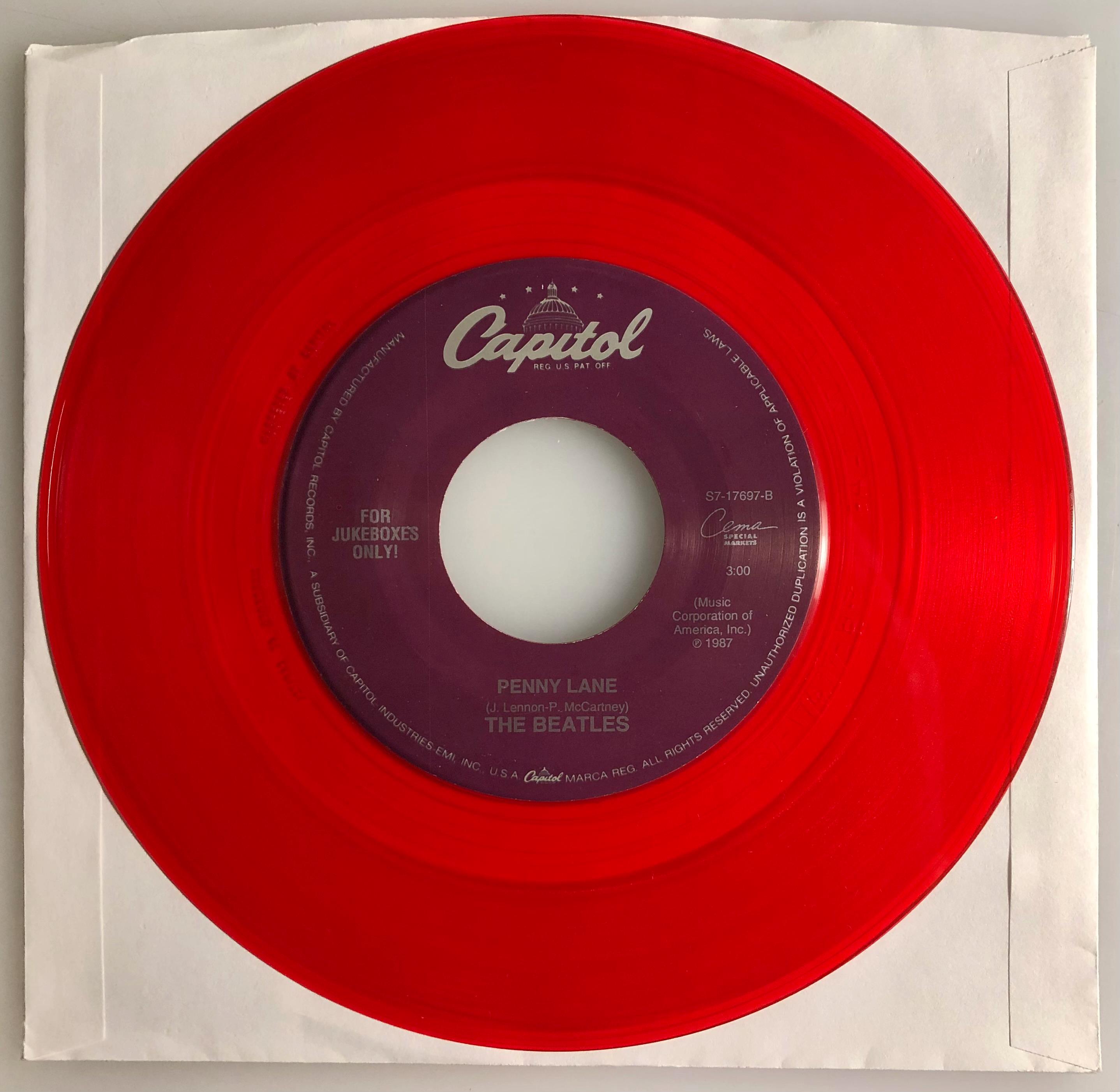 レコード　赤盤　ビートルズ　ストロベリーフィールズフォーエバー　ペニーレイン 67 赤盤【EP】ザ・ビートルズ - ストロベリー・フィールズ
