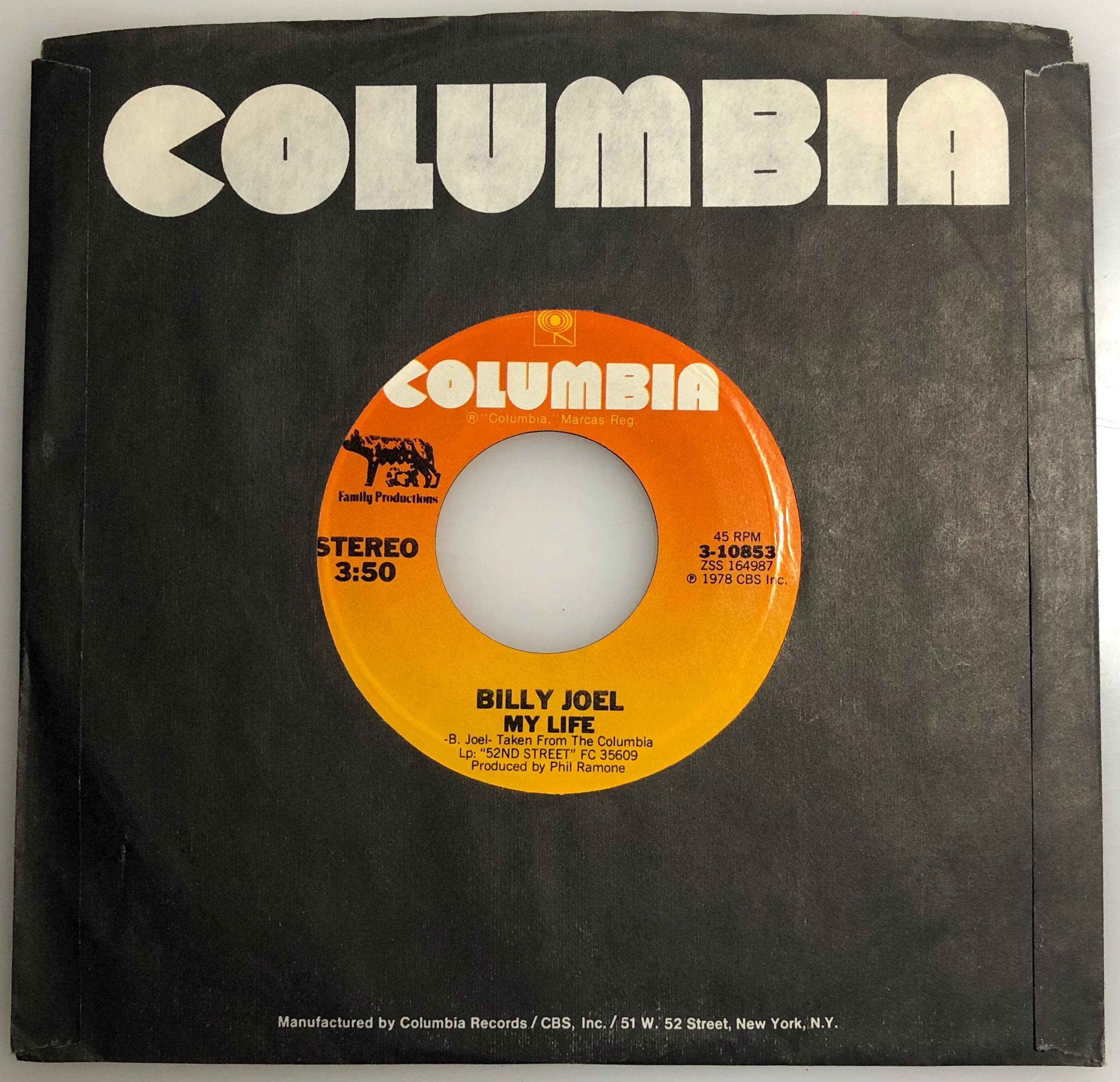 Billy Joel / My Life & 52nd Street / Original Columbia 1978 US