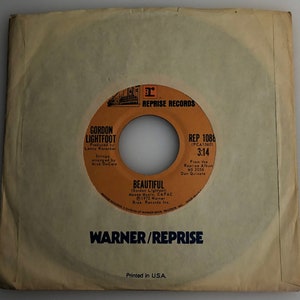 Gordon Lightfoot / Beautiful / 1972 45rpm / NM