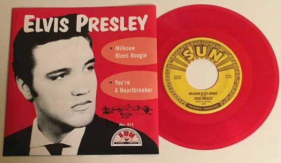 Elvis Presley / Milkcow Blues Boogie / SUN Vinyl 45 met Picture Sleeve / Mint - Etsy Nederland