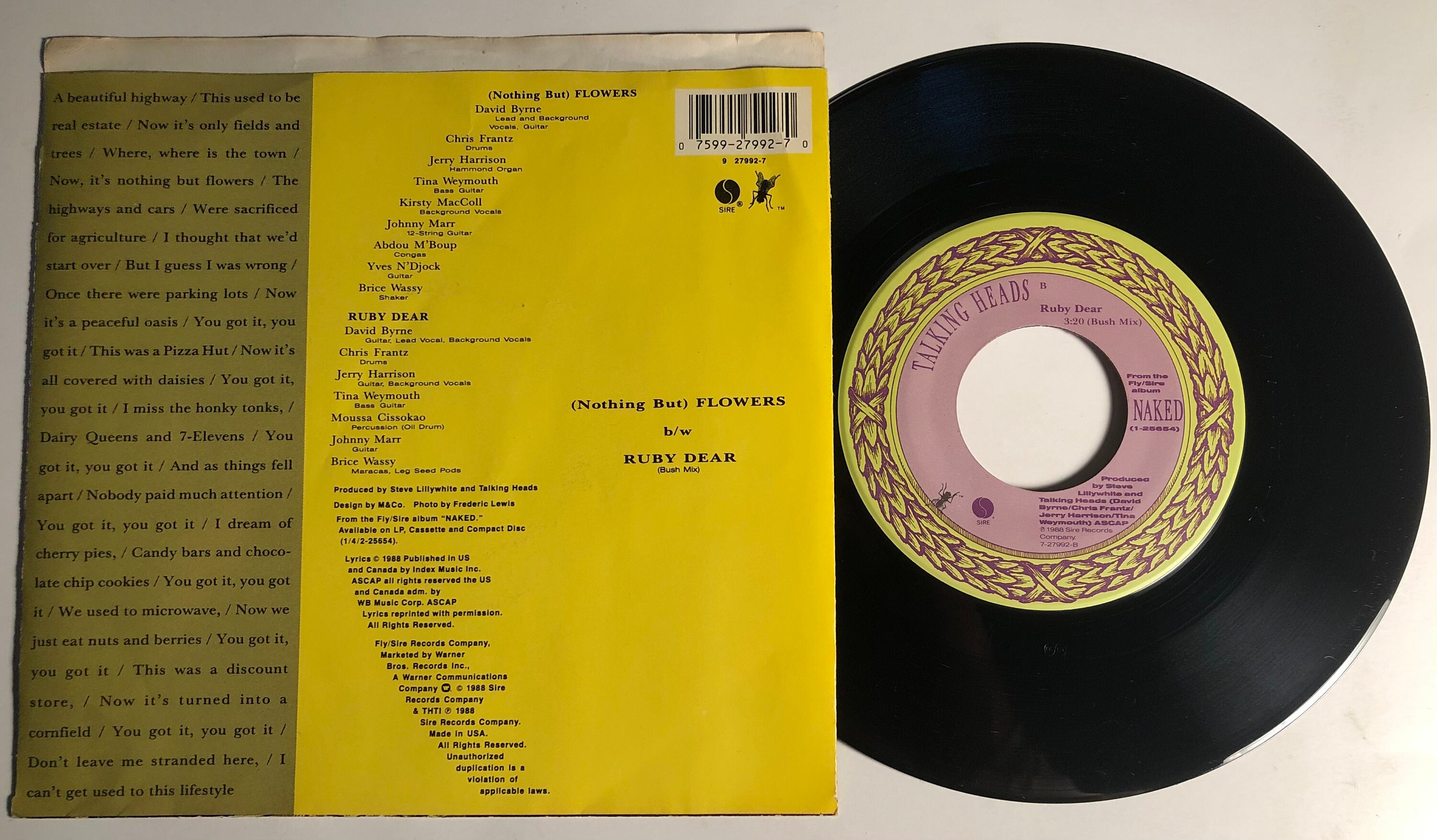 トーキング・ヘッズ / Nothing But Flowers and Ruby Dear / 45回転