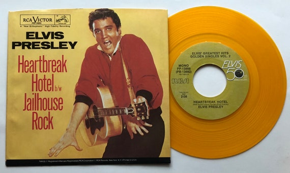 Elvis Presley / Heartbreak Hotel & Jailhouse Rock / 1985 45 - Etsy France