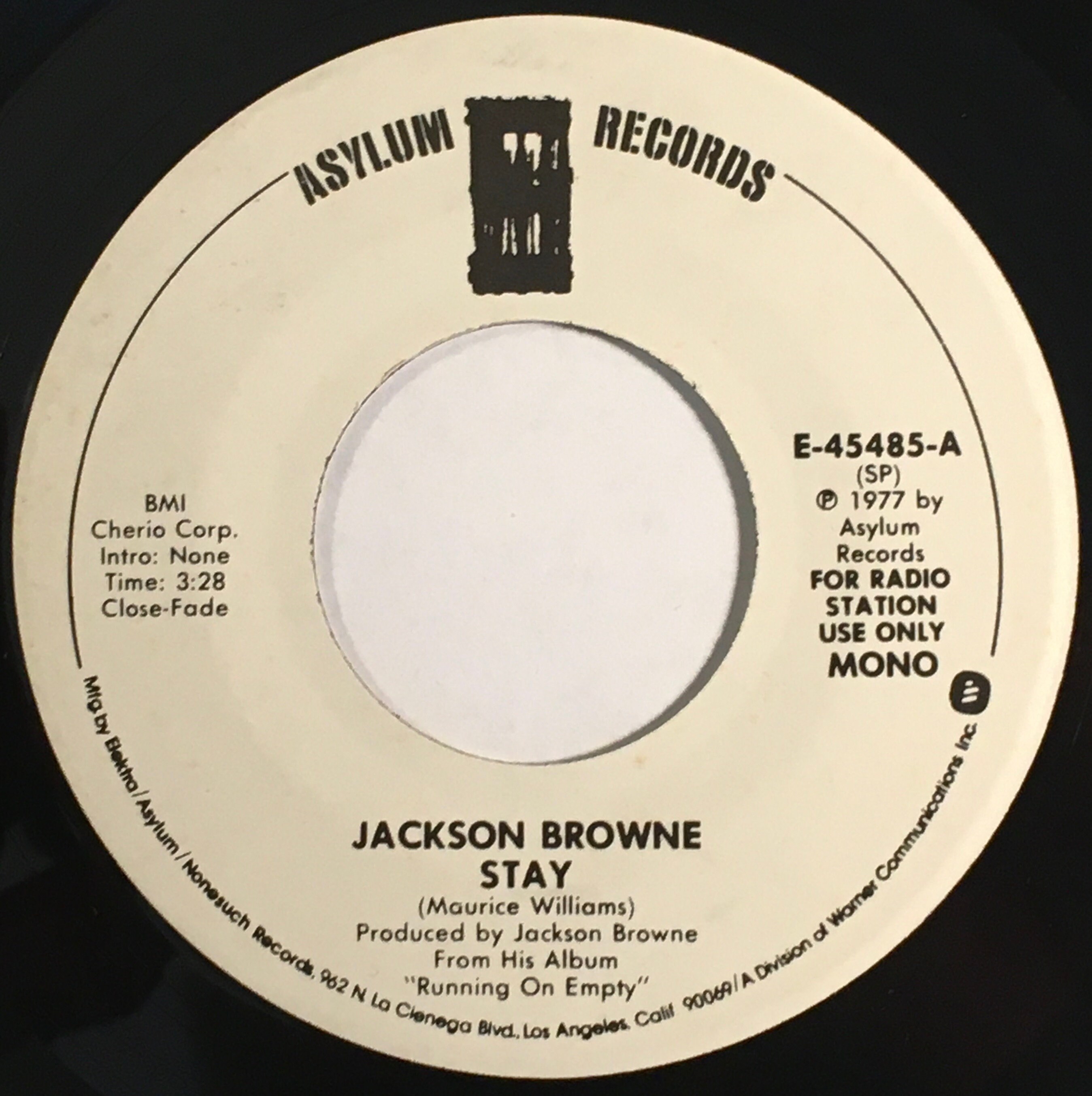 Jackson Browne / Stay mono / Stereo Promo 45rpm & PS / - Etsy New