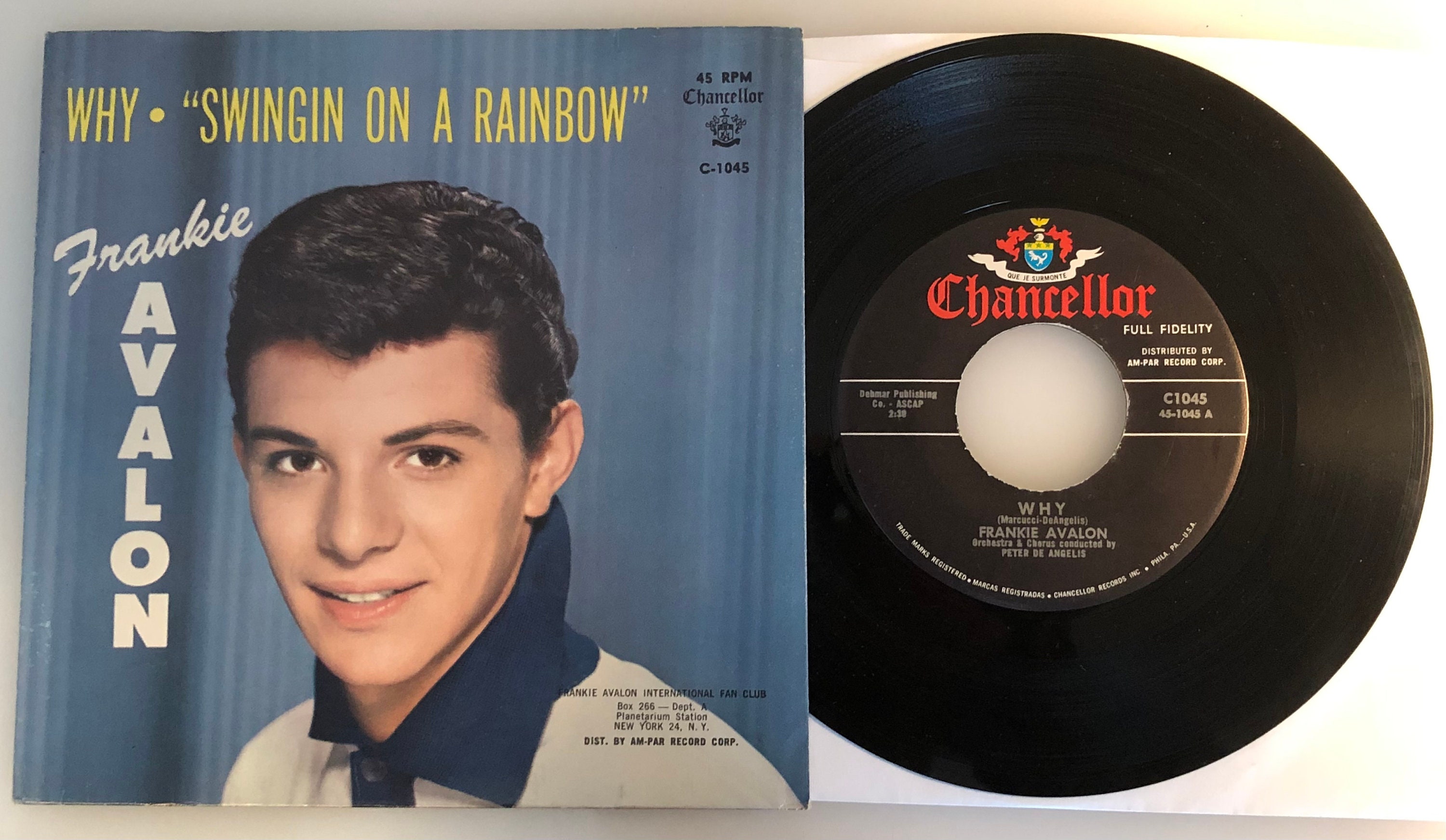 Frankie Avalon / Why / 1959 Chancellor 45rpm PS / NM - Etsy
