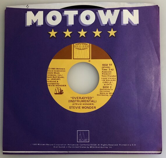 Stevie Wonder / Overjoyed / 1985 45rpm / NM+ - Etsy