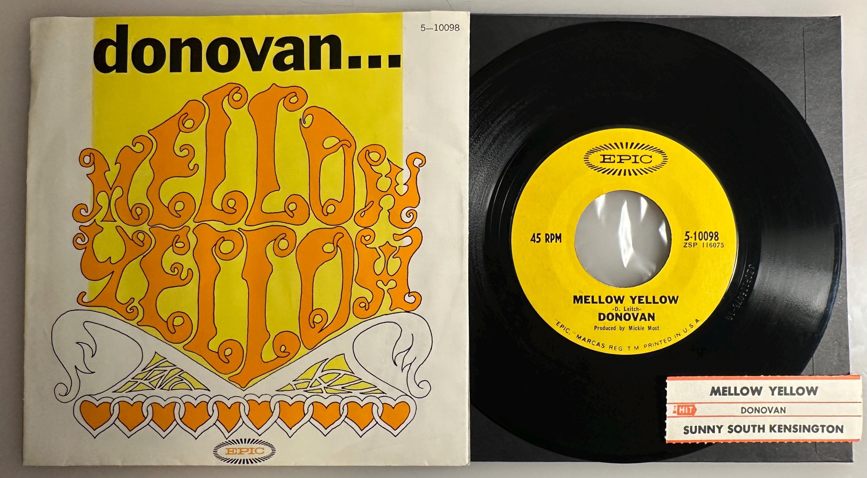 Donovan / Mellow Yellow / Epic 1966 45rpm W Picture Sleeve / NM+