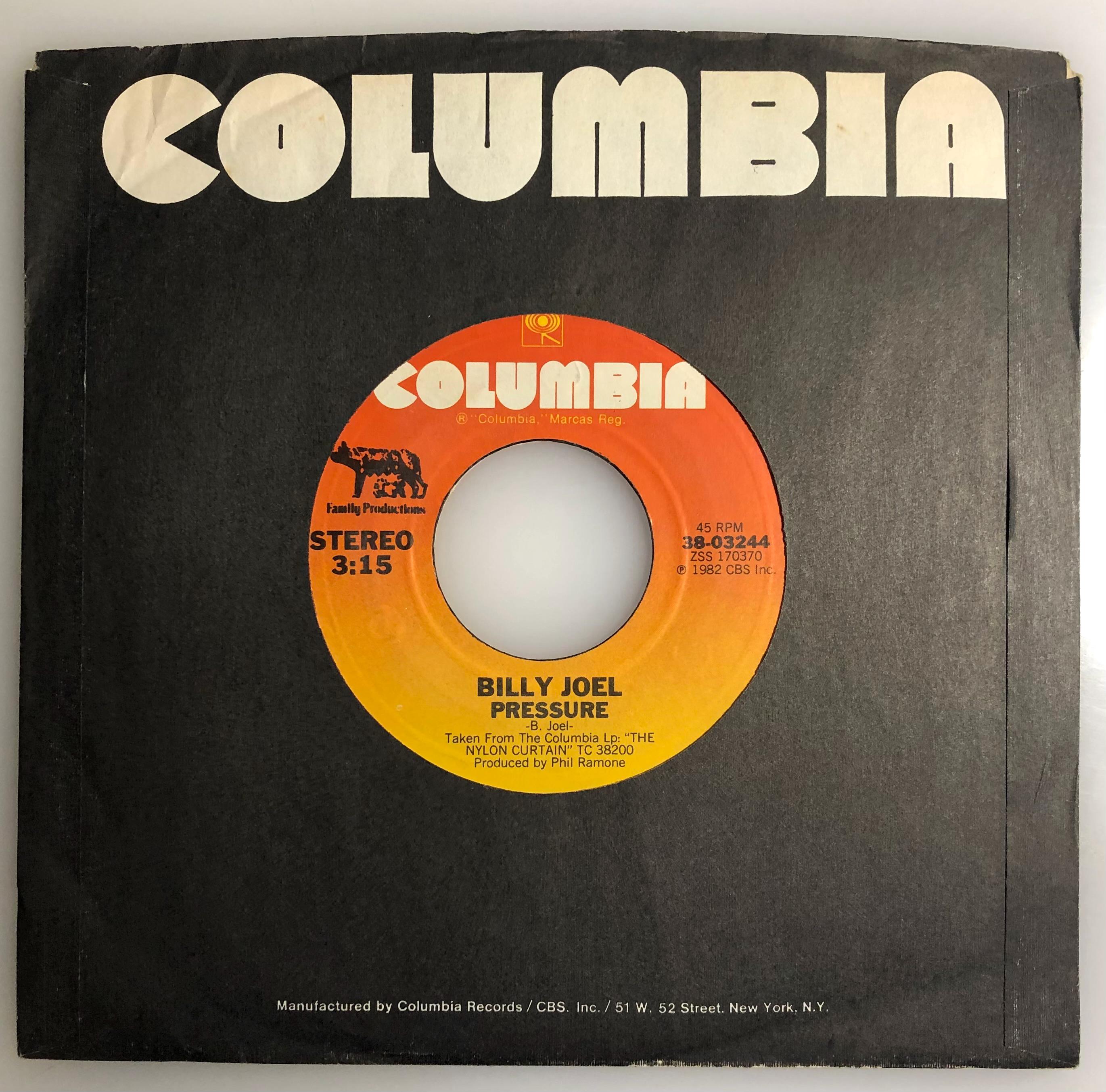 Billy Joel / Pressure / Original Columbia 1982 US 45rpm / NM - Etsy