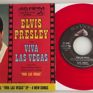 Elvis Presley / Viva Las Vegas & Wha&#39;d I&#39;d Say / RCA Red Vinyl 45 w PS / Mint