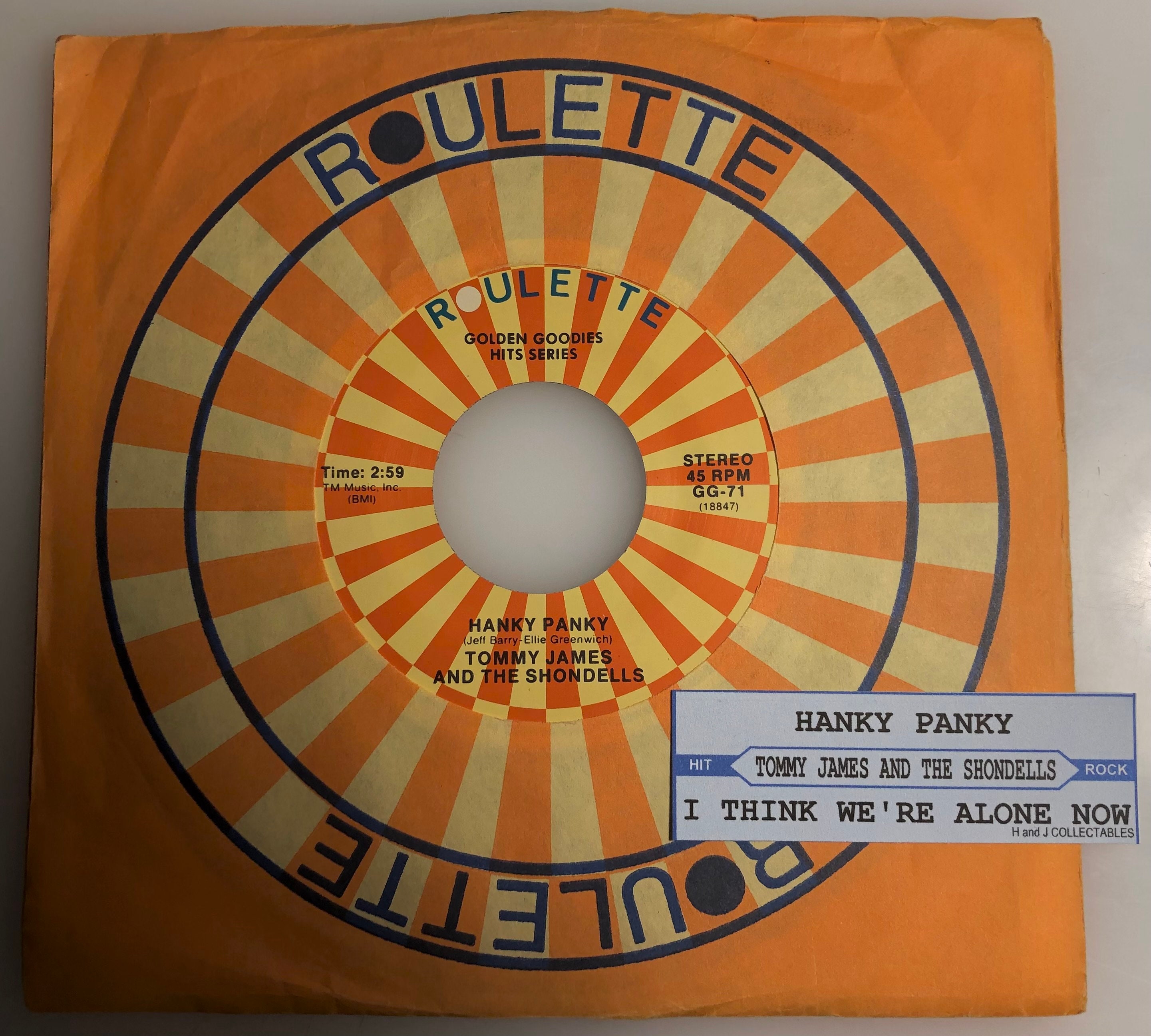 Tommy James and the Shondells / Hanky Panky & I Think We're Alone