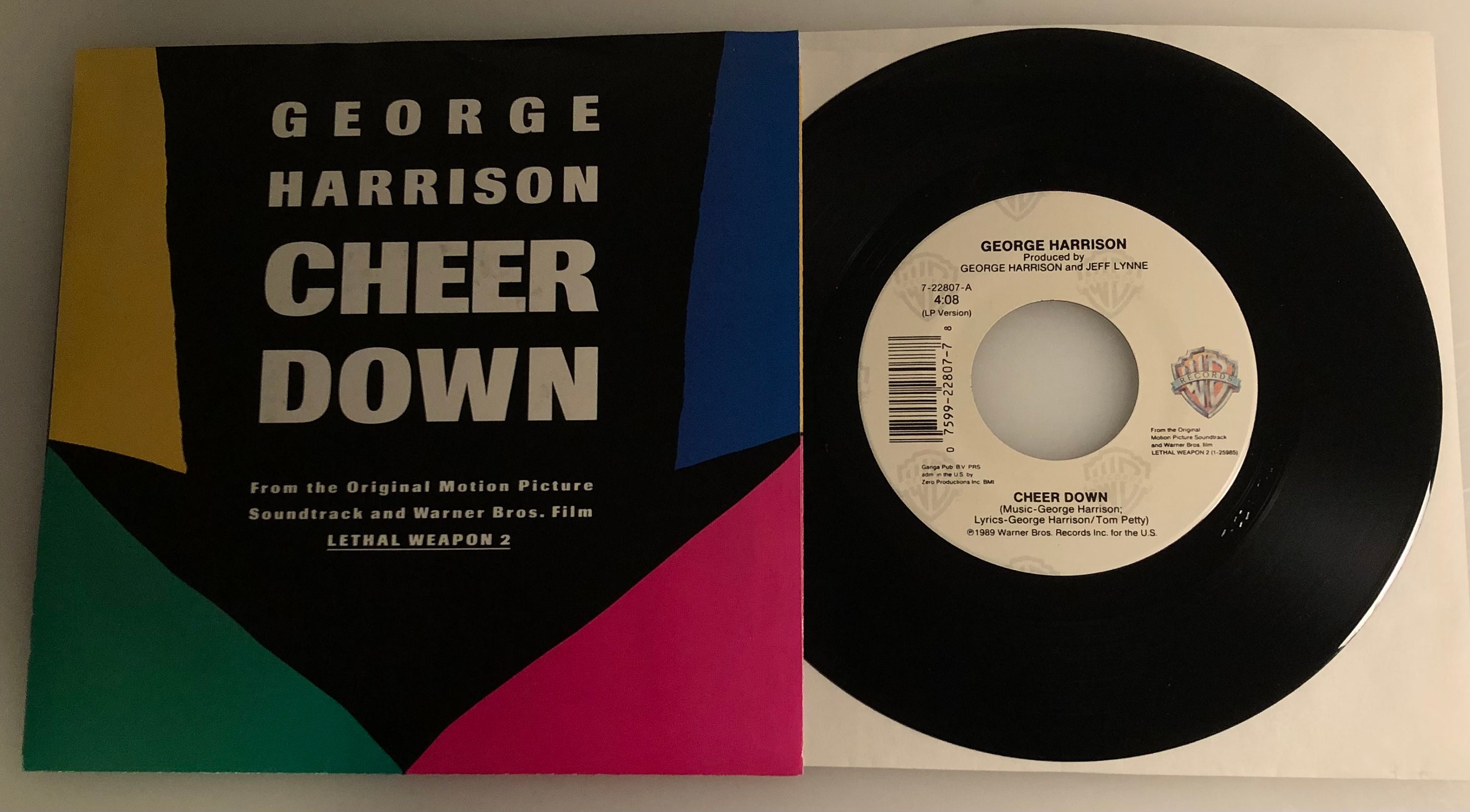 George Harrison / Cheer Down / 1989 WB 45 W/ Picture Sleeve