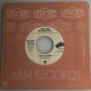 Joe Cocker / You Are So Beautiful / A&M 45rpm / NM+