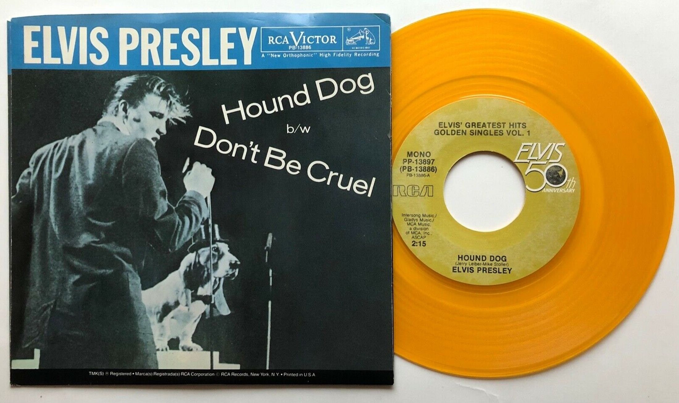 Elvis Presley / Hound Dog & Don't Be Cruel / 1985 45rpm and Picture Sleeve  / Mint - Etsy Israel