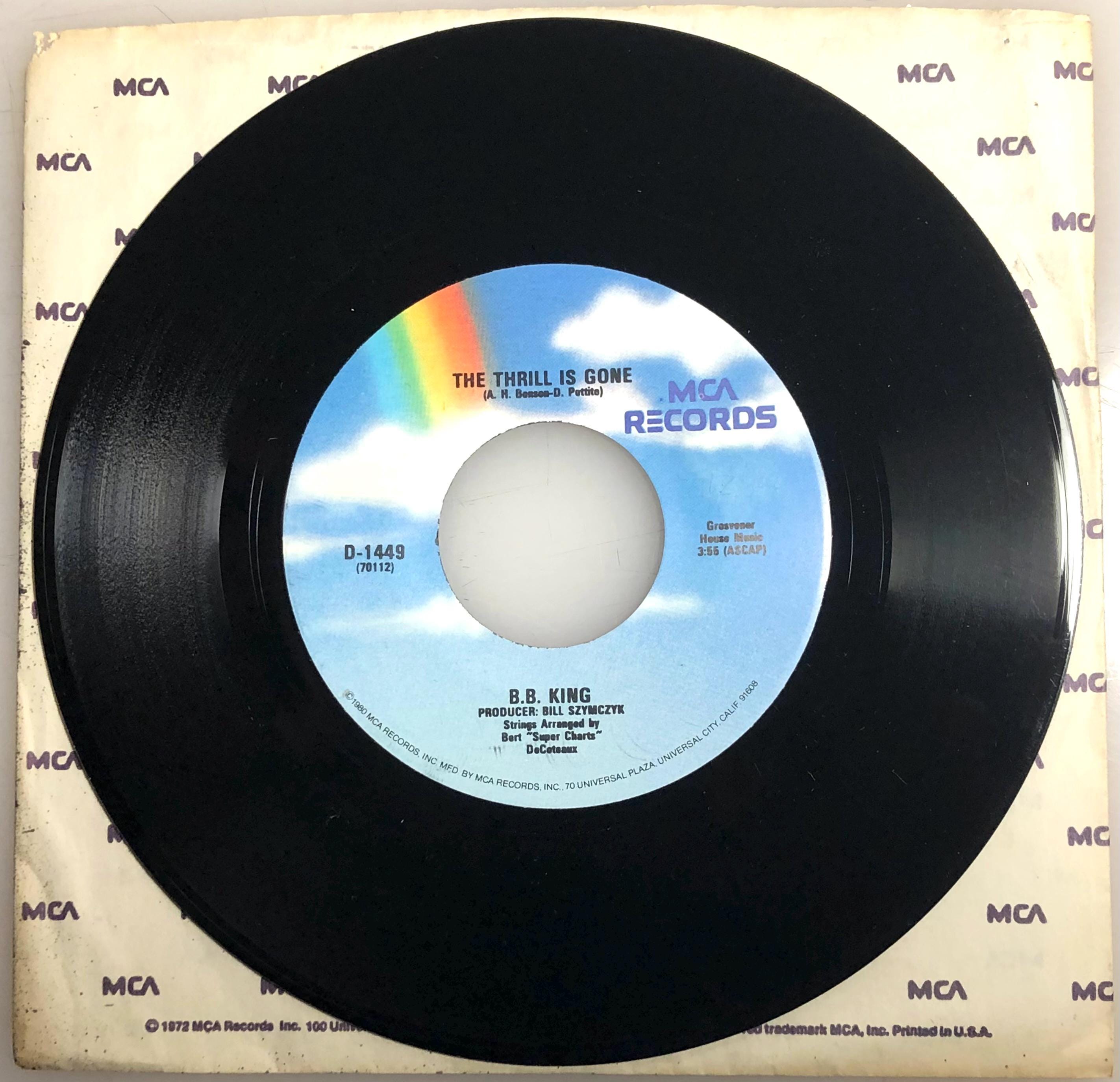 B.B. King / the Thrill is Gone / Vinyl 45rpm / NM - Etsy