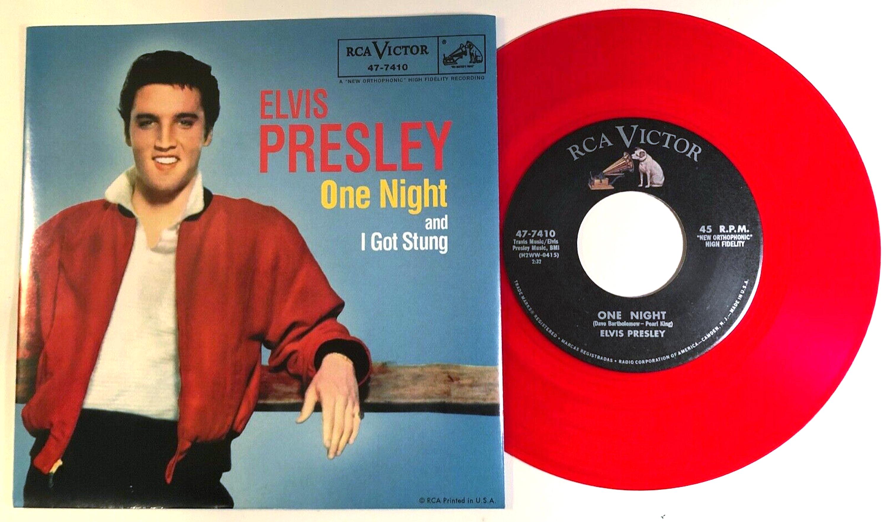 Elvis Presley / One Night & I Got Stung / RCA Red Vinyl 45 W