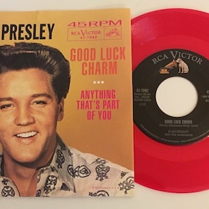 Elvis Presley / Good Luck Charm & Anything That's Part of You / Czerwony winyl 45 z okładką z obrazkiem